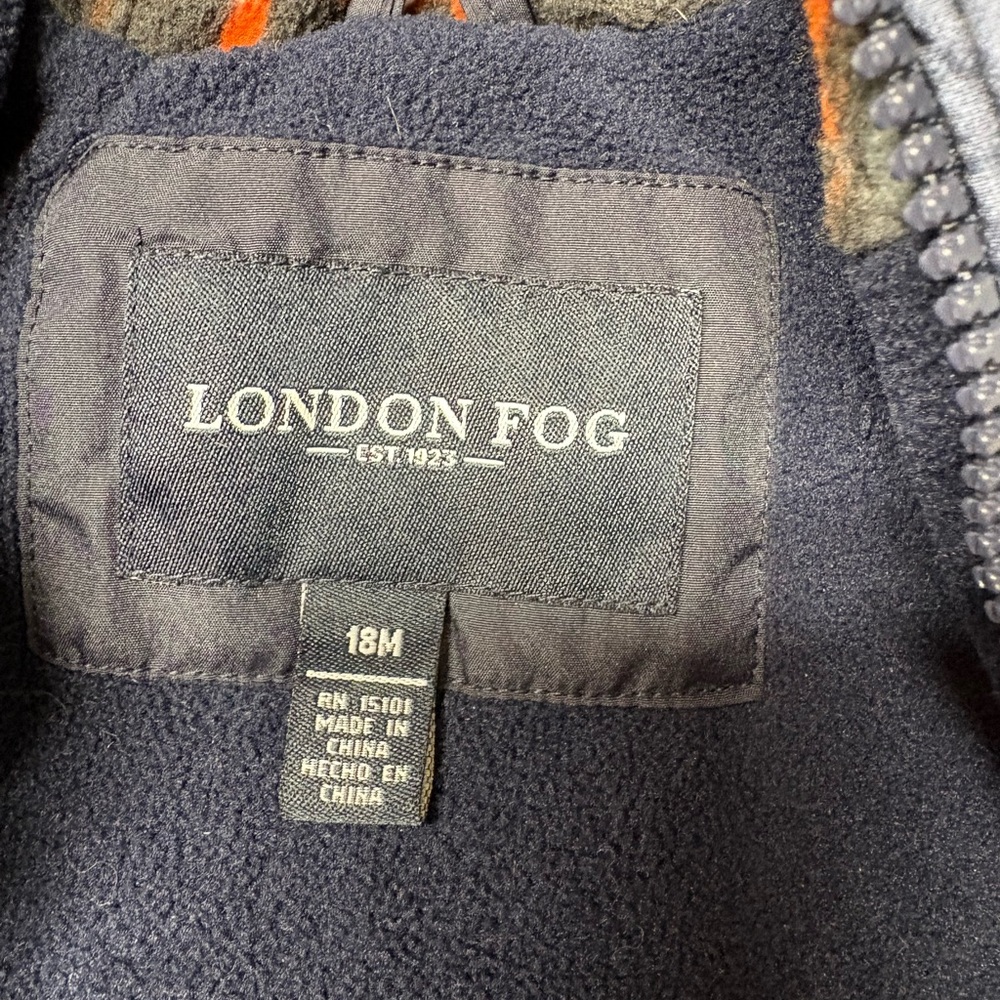 London Fog toddler Blue and Orange Jacket - Picture 2 of 4